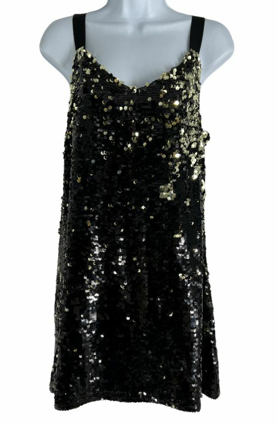slim fit dress slacks Rent French Connection Emille Sparkle Short Gold Dress main image 0