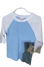 NWT LuLaRoe Kids Sloan shirt- Heathe with White Sleeves Size- 4