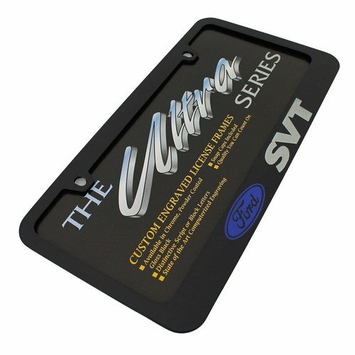 Ford SVT Silver Fill License Plate Frame (Black) - Picture 2 of 3