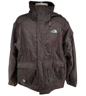 The North Face Recco Avalanche Mens Jacket Size L Gray Striped