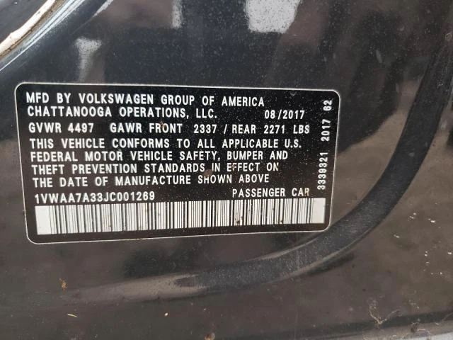 2018 Volkswagen Passat Speedometer Gauge OEM Grey 81K Miles NJ25-K55423 Foto 4 de 4