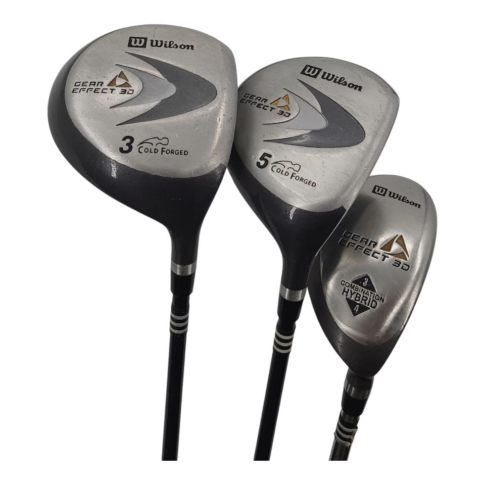 Juego de palos de golf Wilson Gear Effect 3D 8 hierros híbridos de titanio forjados en frío Foto 3 de 4