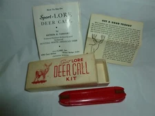 Vintage Sport Lore Deer Call Kit Game Call w/ Box & Insert    Lot A-591