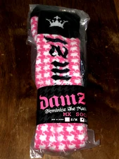 DAMZL RACING Womens MX OFFROAD SOCKS Long Boot SIZE LARGE X LARGE XL PINK BLACK