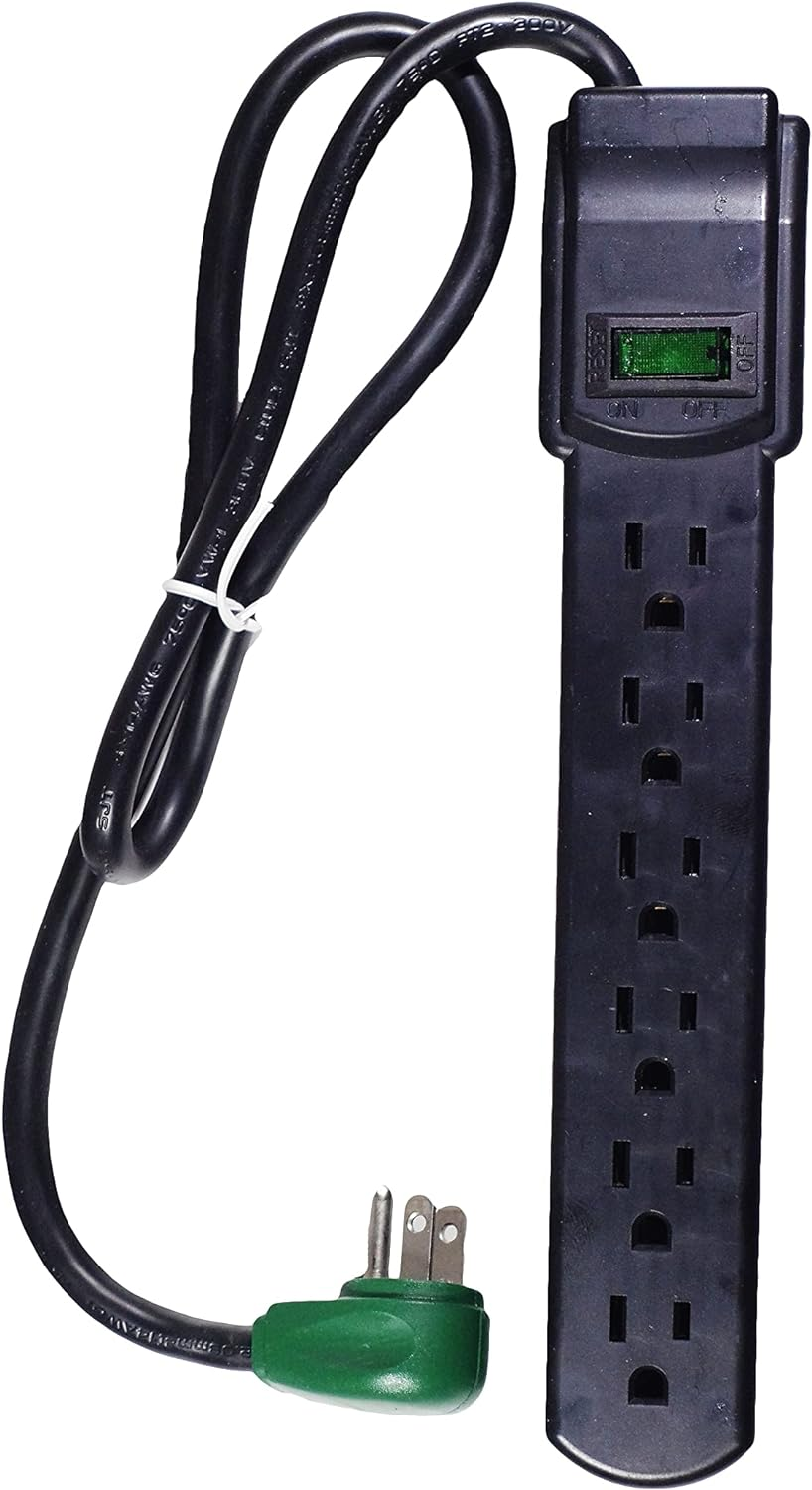 Surge Protector 2.5 FT Black Best in Quality New Durable Quality Construction-image