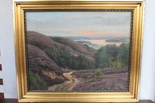 DEKORATIVES DÄNISCHES GEMÄLDE "HEIDELANDSCHAFT" SIGNIERT:J.BORDING #11373