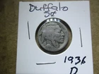 Buffalo/ Indian Head Nickel, Original Date, 1936-D. #70