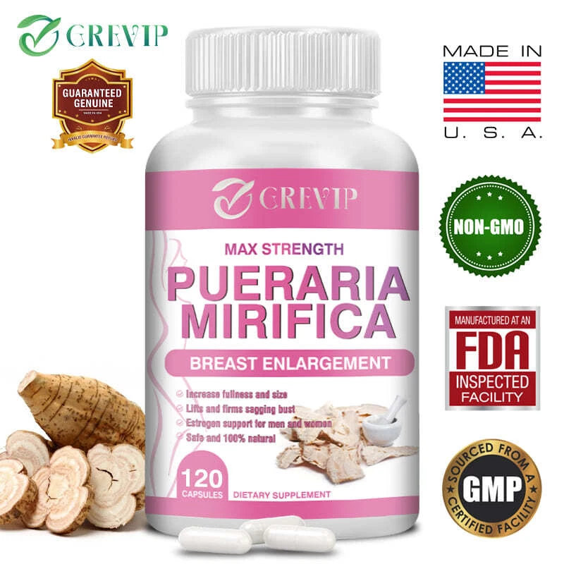 GREVIP Pueraria Mirifica 1000mg–Natürliches Brustwachstum, Entwicklung Und Vergrößerung