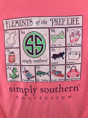 Simply Southern T Shirt Womens M Elements of the Prep Life