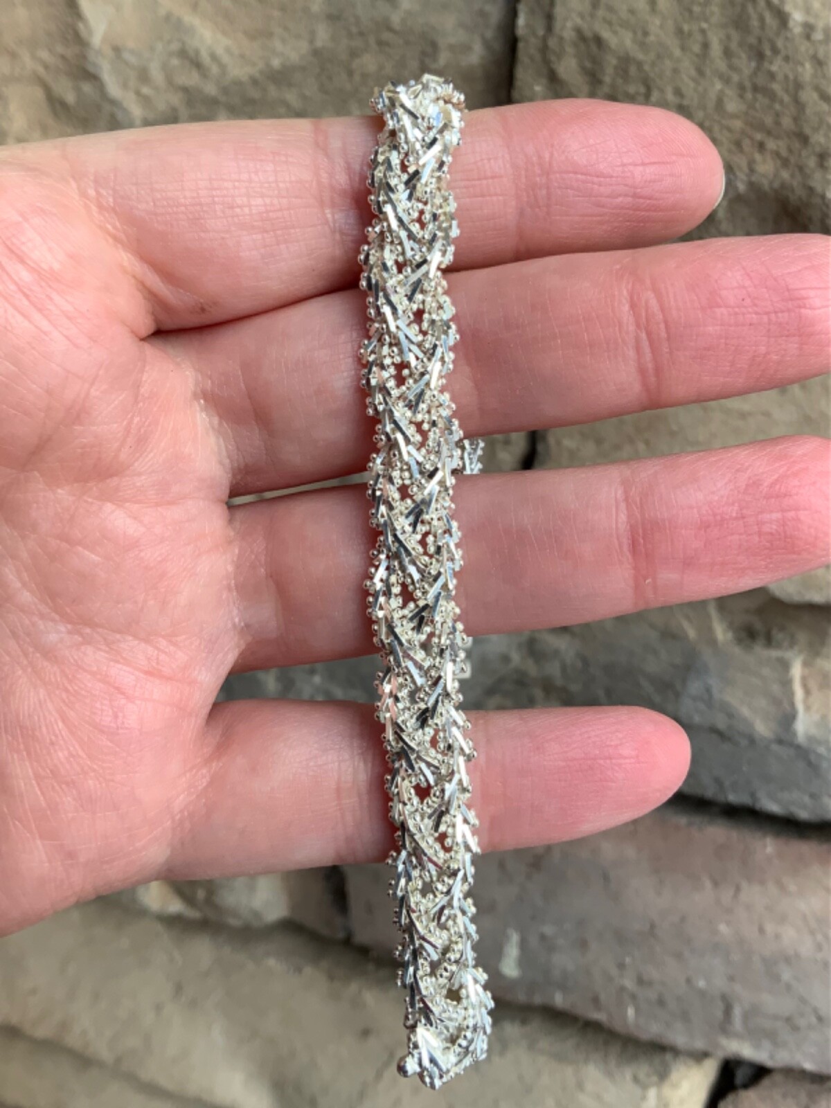 Vintage Taxco Braided Mexican Sterling Silver Bracelet | Handcrafted