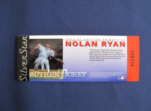 1991 Silver Star Nolan Ryan AuthenTicket and Hologram Lot of 12 Sets E5439 - Picture 3 of 5