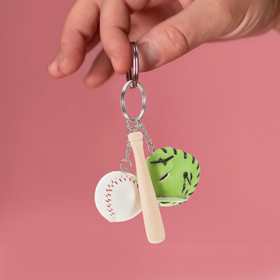 Softball Charms Baseball Key Rings Sports Bag Creative Keychain eBay