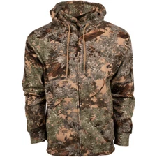 KING'S CAMO Men's Classic Full Zip Durable Camo Hunting Hoodie - Colors & Sizes