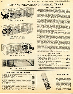1968 Print Ad of Havahart Humane Animal Traps, Why People Livetrap