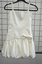 Designer Dimples Off WHITE Satin Flower girls Fancy dress Size 10 On Sale