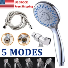 High Pressure Shower Head 5 Settings Handheld Shower Heads Spray With 5 FT Hose