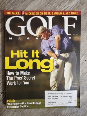 Golf Magazine March 2003 John Daly Cover Phil Mickelson  Tiger Woods M140