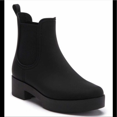 NEW Jeffrey Campbell Size 10M Hydra Black Matte Platform Chelsea Rain Boots