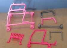 BARBIE doll Happy FAMILY-MARKET FUN GROCERY SHOPPING CART PARTS LOT WHEELS HANDL