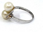 STERLING SILVER 2 PEARL RING. the ring is made in Italy  size 5.5 — photo 5