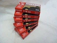 (6)  MAXELL UR60 Audio Cassettes NEW SEALED Ships Today FREE