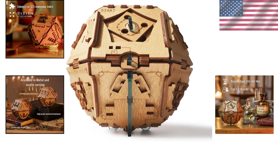 Philosopher's Stone Wooden Puzzle - Mind-Boggling Riddles - Image 2 of 4