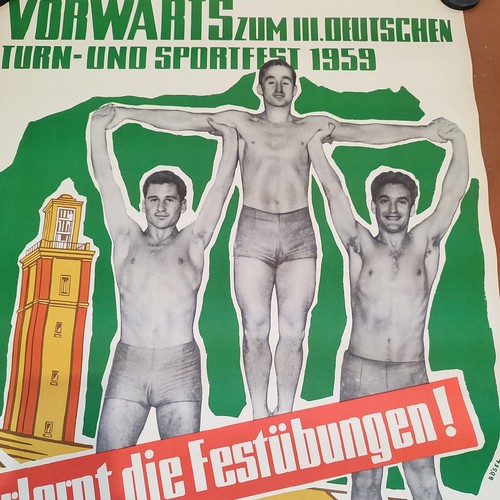 Gymnastics and sports festival 1959 Original poster gay interest - Picture 2 of 4
