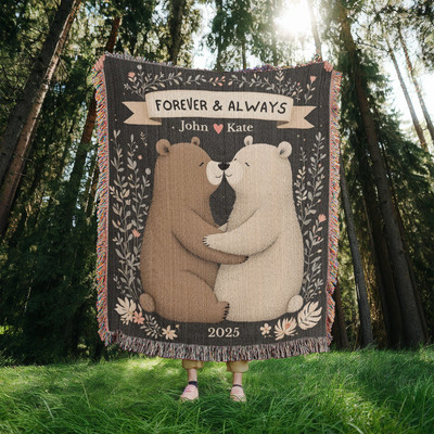Bear Couple Snuggle Blanket