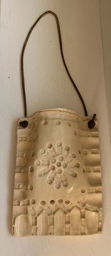 Vintage Handmade Art Pottery Wall Pocket Hanging Flower - Picture 10 of 21