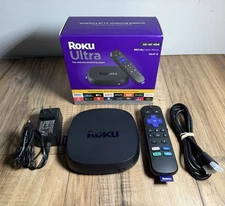 Roku Ultra 2024 4k Streaming Player Bluetooth Wi-Fi 6 Voice Remote Complete Box