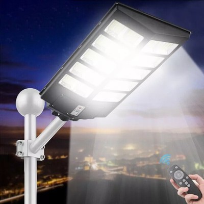 8000W Commercial Solar Street Light Dusk to Dawn Road Lamp 0 Electricity Bill