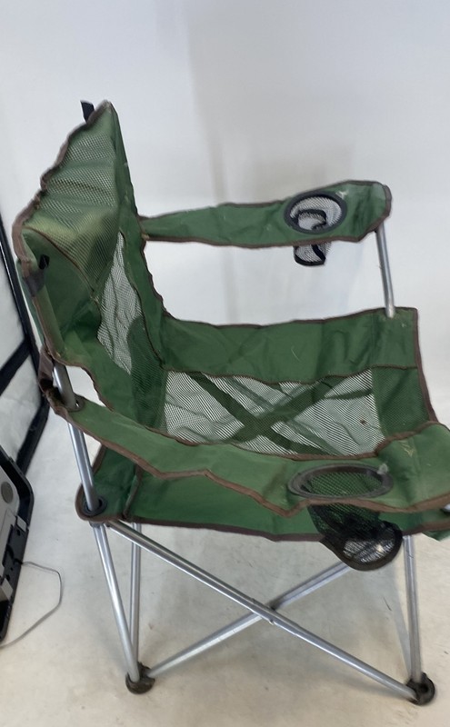Ozark Trail Hunter Green Mesh Foldable Oversized Camping Chair In Case