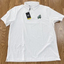 Notre Dame Football Team Issued Under Armour New Leprechaun Polo New Tags XL