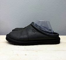 UGG Black Leather Classic Clogs Size 9
