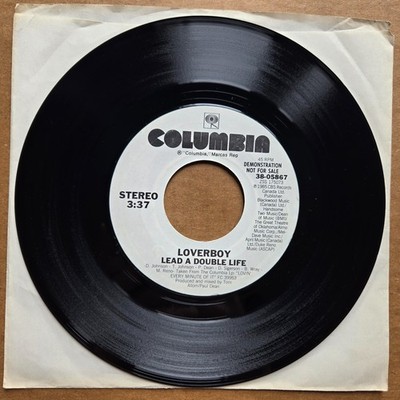 LOVERBOY Lead A Double Life DJ PROMO Columbia 45 7'' Record Vinyl