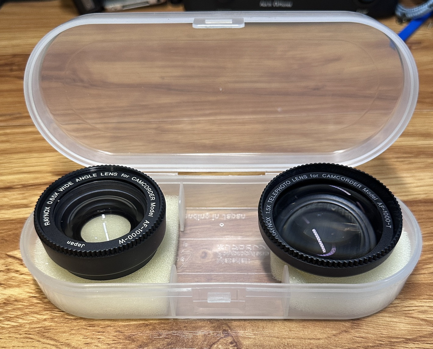 RAYNOX Camcorder Lens Set, .65x Wide Angle & 1.5x Telephoto, AF-1000-W AF-1000-T-image