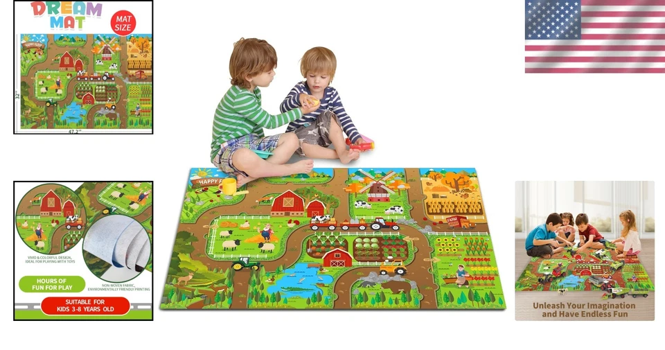Alfombra de juego de actividad Happy Farm para niños - Alfombra de juego educativa 47,2" x 31,5" Foto 2 de 4