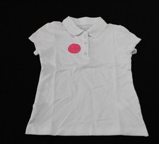 The Children's Place Girl's Uniform Soft Stretch Pique Polo BL1 White Size 5/6