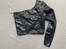 Body Wrappers 1 Shoulder Pull Over Size Medium Black Snake Skin Like Color