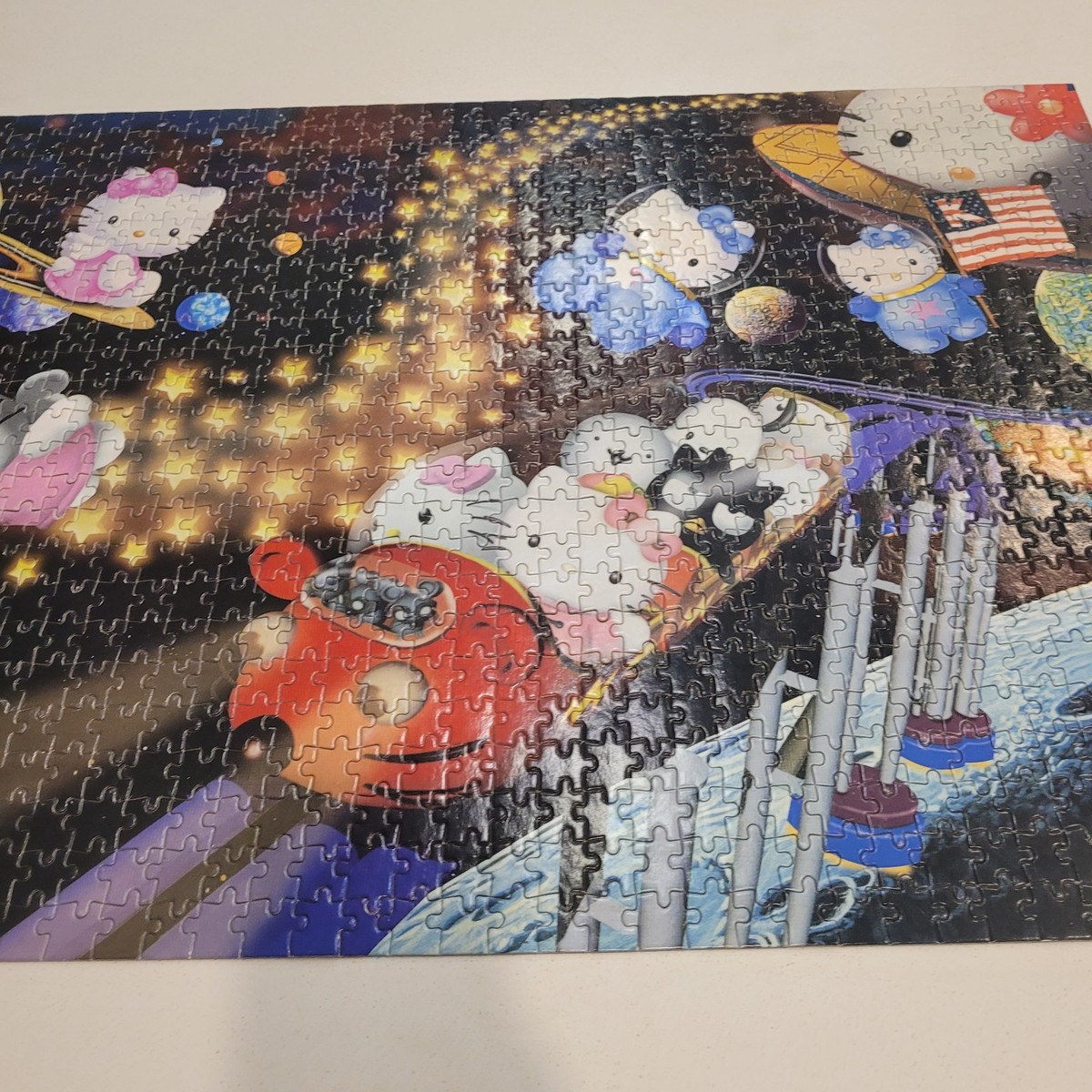 Hello Kitty 1000 Piece Jigsaw Puzzle Rare Sanrio Space Roller
