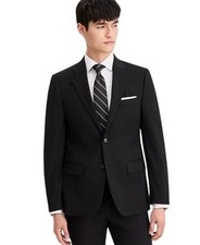 Tommy Hilfiger Mens Modern fit Suit Jacket Blazer 36 R Black Solid Stretch