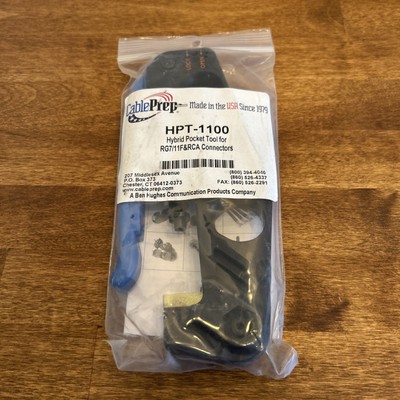 CABLE PREP HPT-1100 Crimp Hybrid Pocket Tool For RG7 RG11 RCA Connector Blue