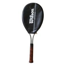Vintage 80s 90s Wilson Defender Tennis Racket 4 1/2 Grip Leather - Widebody Case