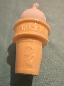 1960s Plastic Dairy Queen Soft Ice Cream Cone Whistle Toy Advertising 2 1/4”