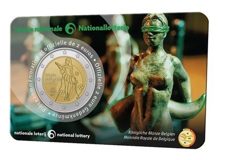 2 Euros commémorative Belgique Loterie Nationale 2025 Version Française