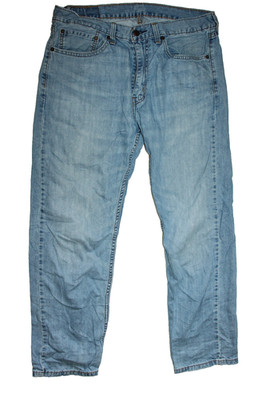 Levi's 505 Jeans W34 L30 Blau Denim Straight Fit Herren Dunnes Denim