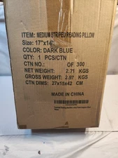 Memory Foam Bed Reading Pillow Blue