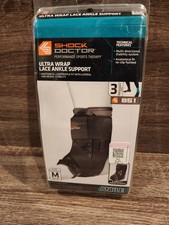 Shock Doctor Ultra Wrap Lace Ankle Support Brace - Black