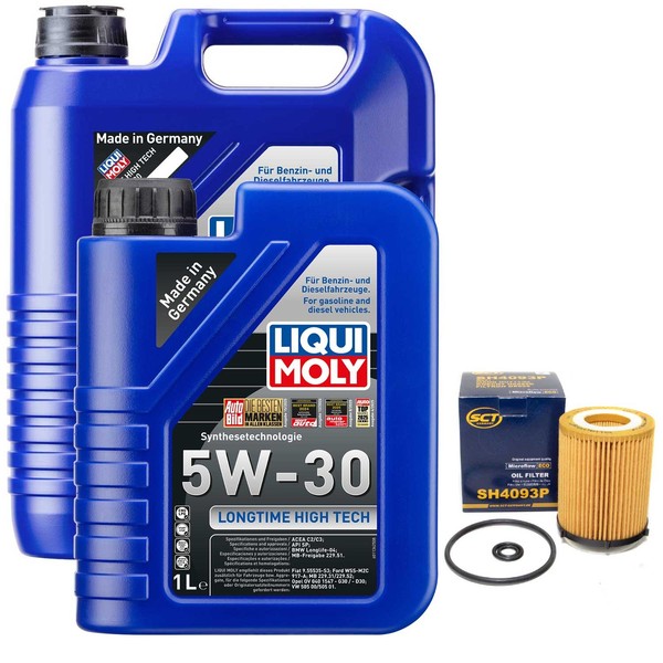 MotoröL Set High Tech 5W-30 Liqui Moly 6 Liter + ÖLfilter FüR Mercedes A-Klasse-image