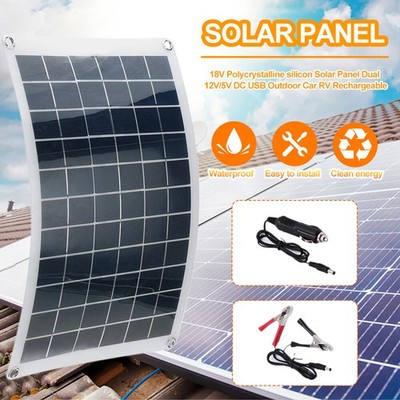 Solar Panel Power Bank Outdoor Camping Wandern Telefon Ladegerät USB 50/100W